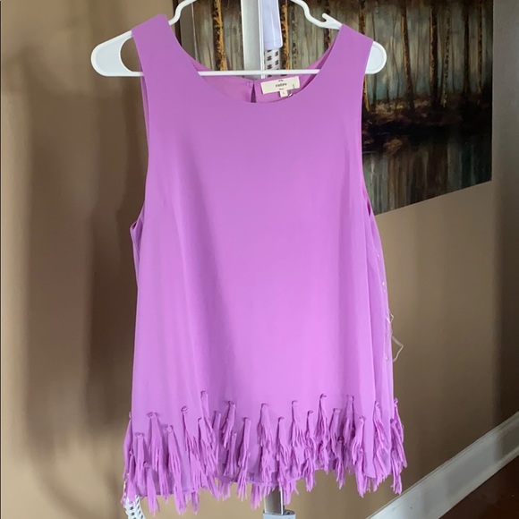 entro Tops - Lavender fringe tank
